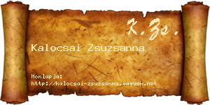 Kalocsai Zsuzsanna névjegykártya