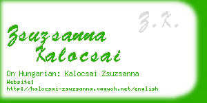 zsuzsanna kalocsai business card